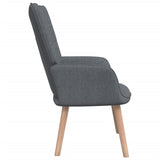 vidaXL Chaise de relaxation avec tabouret Vert Tissu