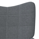 vidaXL Chaise de relaxation avec tabouret Vert Tissu