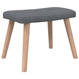 vidaXL Chaise de relaxation avec tabouret Vert Tissu