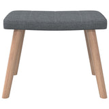 vidaXL Chaise de relaxation avec tabouret Vert Tissu