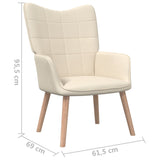 vidaXL Chaise de relaxation avec tabouret Vert Tissu