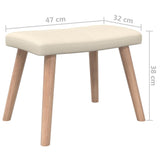 vidaXL Chaise de relaxation avec tabouret Vert Tissu