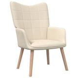 vidaXL Chaise de relaxation avec tabouret Vert Tissu