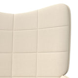 vidaXL Chaise de relaxation avec tabouret Vert Tissu