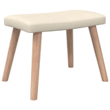 vidaXL Chaise de relaxation avec tabouret Vert Tissu