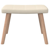 vidaXL Chaise de relaxation avec tabouret Vert Tissu