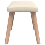 vidaXL Chaise de relaxation avec tabouret Vert Tissu