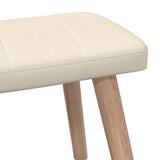 vidaXL Chaise de relaxation avec tabouret Vert Tissu