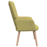 vidaXL Chaise de relaxation avec tabouret Vert Tissu