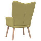 vidaXL Chaise de relaxation avec tabouret Vert Tissu