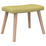 vidaXL Chaise de relaxation avec tabouret Vert Tissu