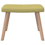 vidaXL Chaise de relaxation avec tabouret Vert Tissu