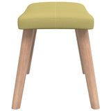 vidaXL Chaise de relaxation avec tabouret Vert Tissu