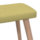 vidaXL Chaise de relaxation avec tabouret Vert Tissu