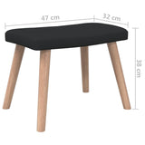 vidaXL Chaise de relaxation avec tabouret Vert Tissu