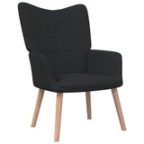 vidaXL Chaise de relaxation avec tabouret Vert Tissu