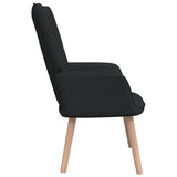 vidaXL Chaise de relaxation avec tabouret Vert Tissu