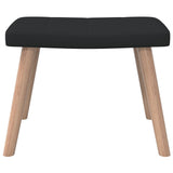 vidaXL Chaise de relaxation avec tabouret Vert Tissu