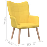 vidaXL Chaise de relaxation avec tabouret Vert Tissu