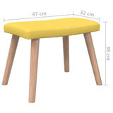 vidaXL Chaise de relaxation avec tabouret Vert Tissu