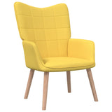 vidaXL Chaise de relaxation avec tabouret Vert Tissu