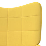 vidaXL Chaise de relaxation avec tabouret Vert Tissu