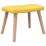 vidaXL Chaise de relaxation avec tabouret Vert Tissu