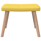 vidaXL Chaise de relaxation avec tabouret Vert Tissu