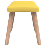 vidaXL Chaise de relaxation avec tabouret Vert Tissu