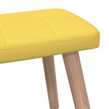 vidaXL Chaise de relaxation avec tabouret Vert Tissu