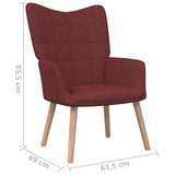 vidaXL Chaise de relaxation avec tabouret Vert Tissu