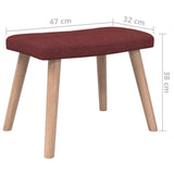 vidaXL Chaise de relaxation avec tabouret Vert Tissu