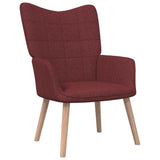 vidaXL Chaise de relaxation avec tabouret Vert Tissu