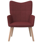 vidaXL Chaise de relaxation avec tabouret Vert Tissu