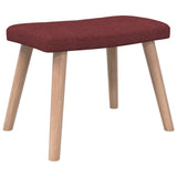 vidaXL Chaise de relaxation avec tabouret Vert Tissu