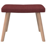 vidaXL Chaise de relaxation avec tabouret Vert Tissu