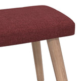 vidaXL Chaise de relaxation avec tabouret Vert Tissu