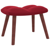 vidaXL Chaise à bascule avec repose-pied Rouge bordeaux Velours