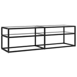 vidaXL Meuble TV Transparent 180x40x40,5 cm Verre trempé