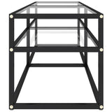 vidaXL Meuble TV Transparent 180x40x40,5 cm Verre trempé