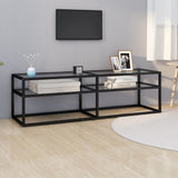 vidaXL Meuble TV Transparent 180x40x40,5 cm Verre trempé