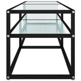 vidaXL Meuble TV Transparent 180x40x40,5 cm Verre trempé