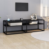 vidaXL Meuble TV Transparent 180x40x40,5 cm Verre trempé