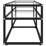 vidaXL Meuble TV Transparent 180x40x40,5 cm Verre trempé