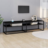 vidaXL Meuble TV Transparent 180x40x40,5 cm Verre trempé