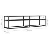 vidaXL Meuble TV Transparent 180x40x40,5 cm Verre trempé