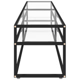 vidaXL Meuble TV Transparent 180x40x40,5 cm Verre trempé