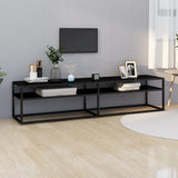 vidaXL Meuble TV Transparent 180x40x40,5 cm Verre trempé