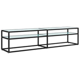 vidaXL Meuble TV Transparent 180x40x40,5 cm Verre trempé