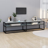 vidaXL Meuble TV Transparent 180x40x40,5 cm Verre trempé